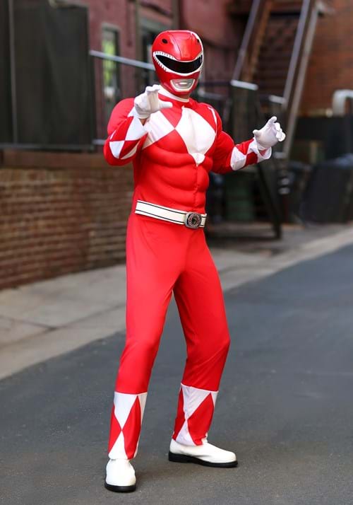 Adult Power Rangers Red Ranger Muscle Costume