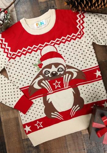 Adult Sloth Ugly Christmas Sweater-0