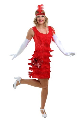 Red Flapper Fashion Dress