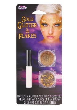 Gold Glitter and Flakes