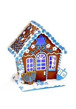 7 inch Claydough LED Hanukkah Gingerbread House