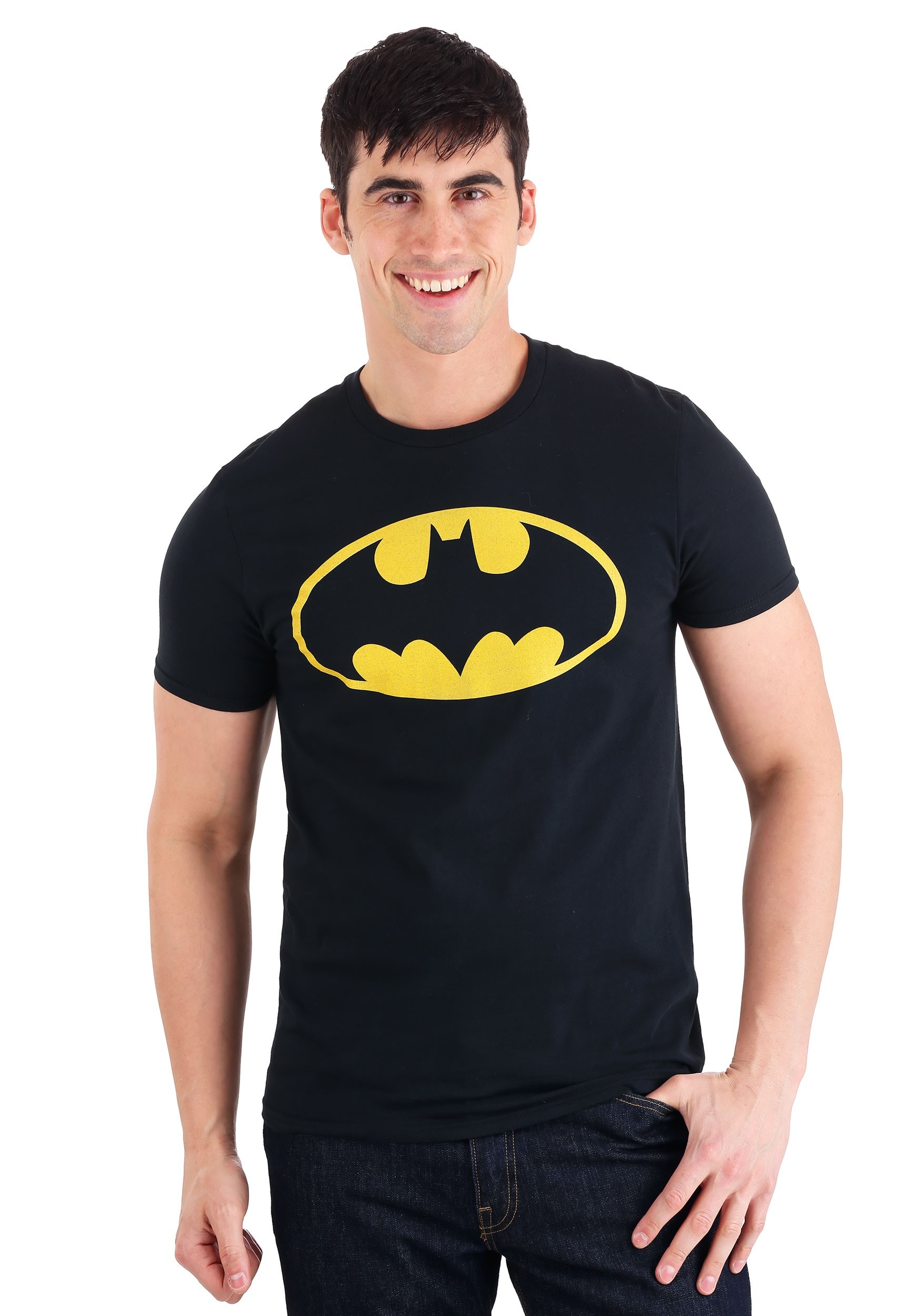 Batman Logo Black T-Shirt For Men , Batman Apparel & Costumes