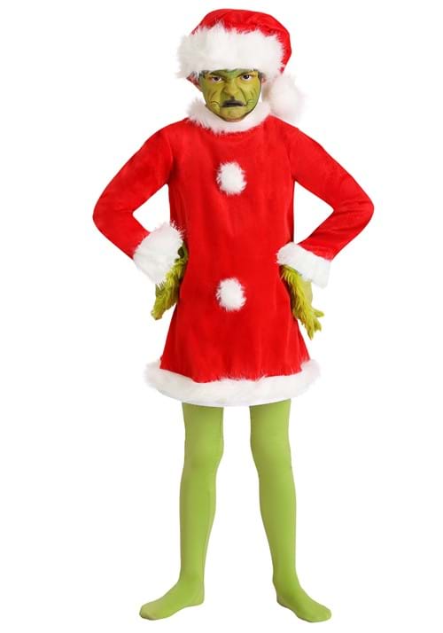 The Grinch Santa Deluxe Kid's Costume with Mask | Dr. Seuss Costumes