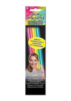 5 Pack of Multicolor Glowsticks
