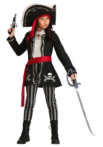 Gold Queen Pirate Costume Girls