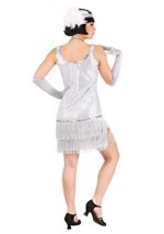 Silver Plus Size Flapper Costume Dress