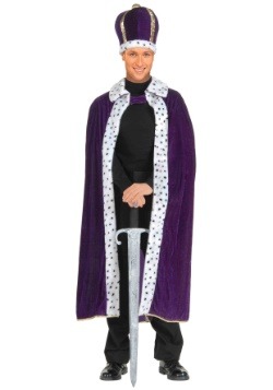 King's Purple Robe & Crown Set