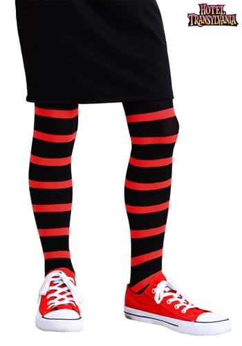 Kids Black and White Striped Tights