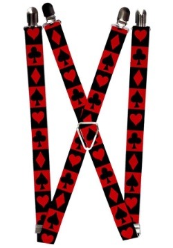 Alice in Wonderland Card Suit 1" Suspenders