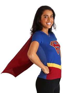Supergirl Cape Costume Womens T-Shirt