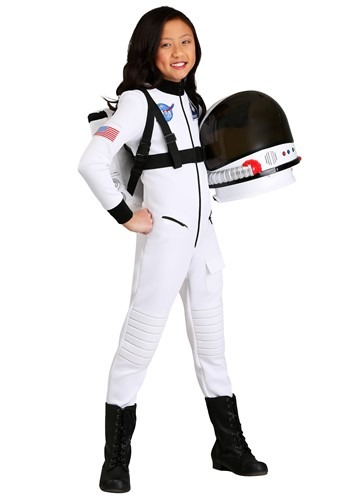 White Astronaut Costume Girl's