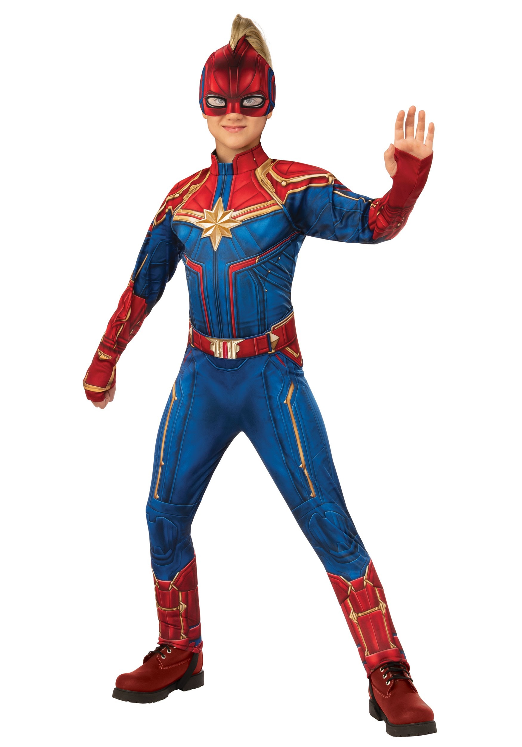 Captain Marvel Deluxe Child Costume , Girl Superhero Costumes