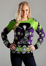 Beetlejuice Lydia Deetz Ugly Halloween Sweater Alt 1