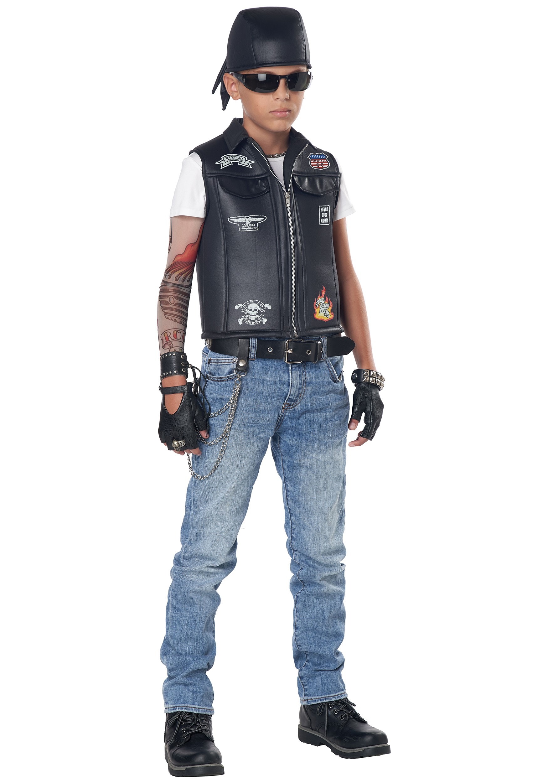Cool Kid Biker Vest Costume