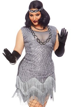 Womens Plus Roaring Roxy Flapper Costume