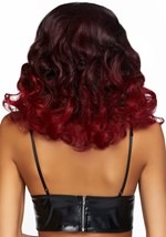 Women's Curly Ombre Burgundy Wig Alt 4