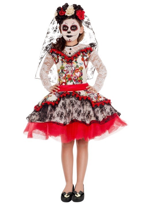 Girl's Sugar Skull Princess Costume