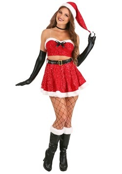 Women's Sexy Sequin Santa Costume