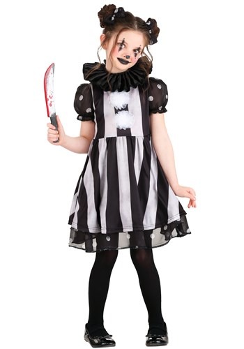 Girls Dark Circus Clown Costume1