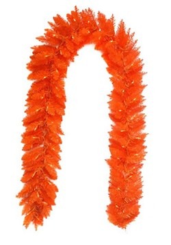 Pre-Lit Orange Garland