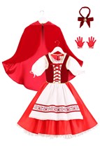 Girls Premium Red Riding Hood Costume Flat