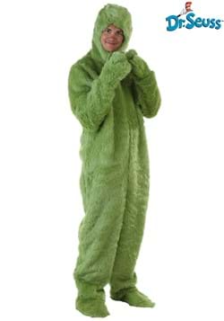 Adult Plus Size Green Furry Jumpsuit