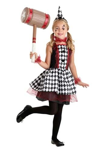 Kid's Burgundy Harlequin Costume