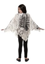 Girl's Tattered Skeleton Poncho Costume Alt 1