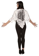 Women's Tattered Skeleton Poncho Costume Alt 1