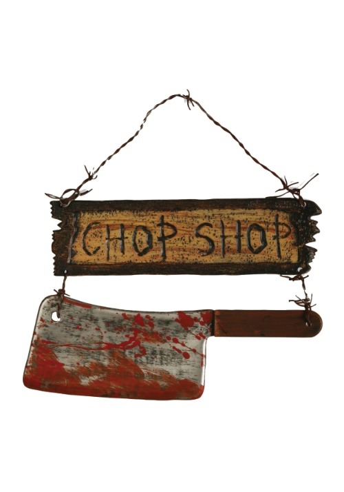 16" Chop Shop Cleaver Sign Decoration