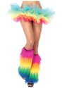 Rainbow Furry Leg Warmers