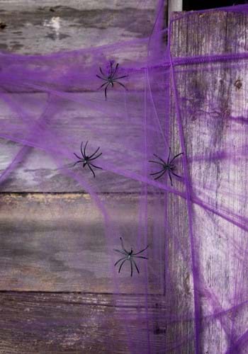Purple Glow Spider Web Black Light Activated 60g