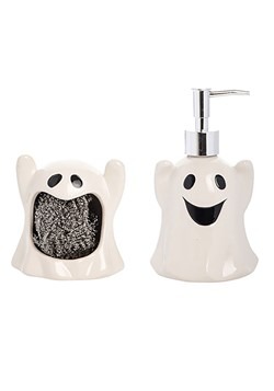Ghost Sponge Holder/Soap Dispenser Set