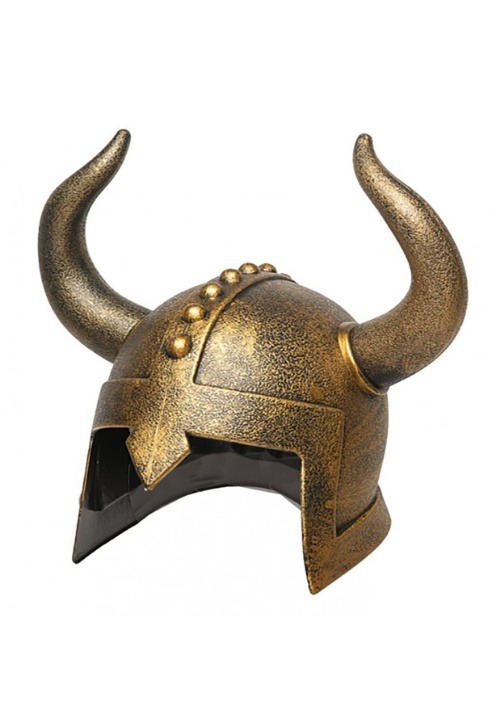 Kids Bronze Horned Costume Helmet