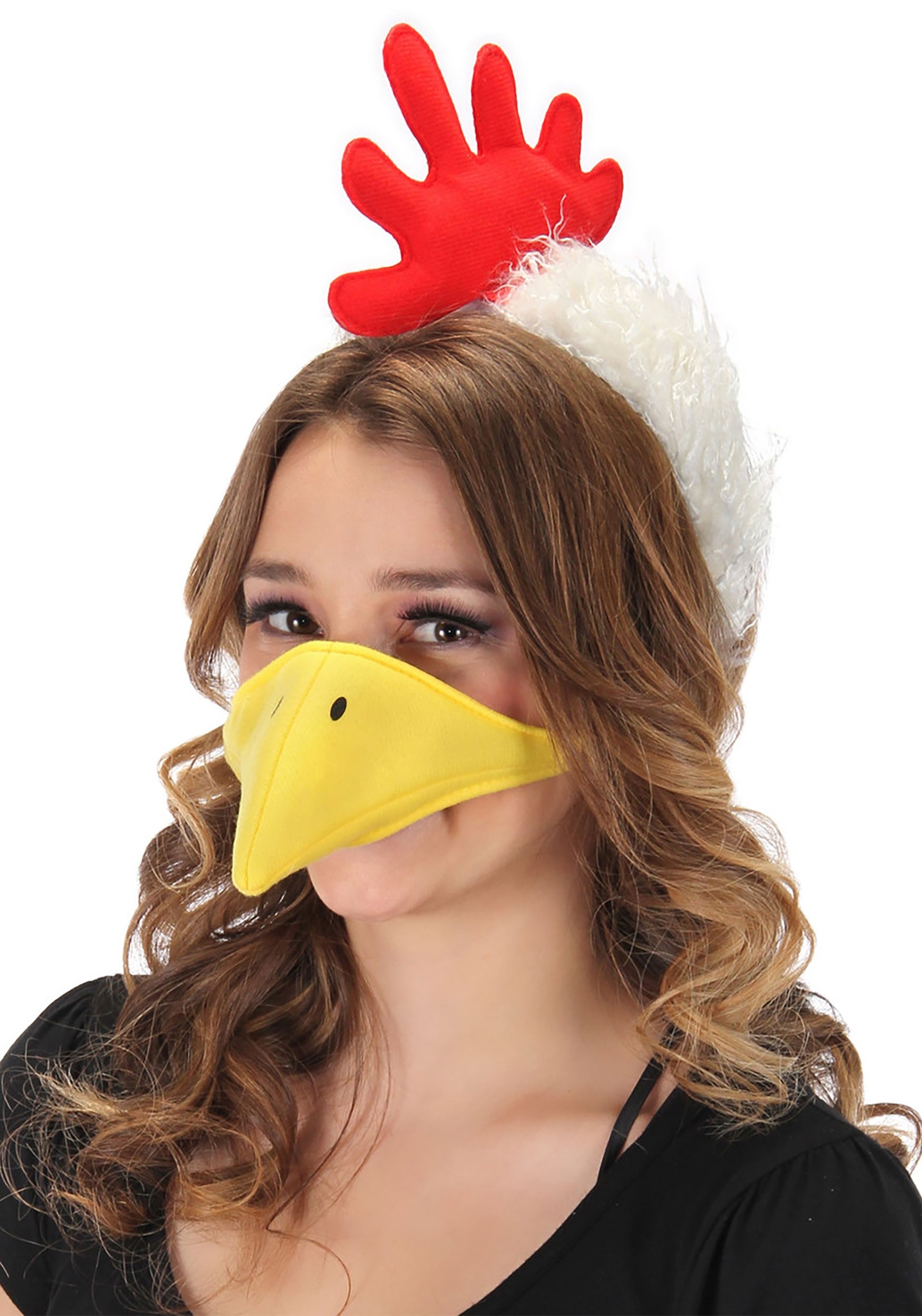 Plush Headband & Beak Chicken Kit