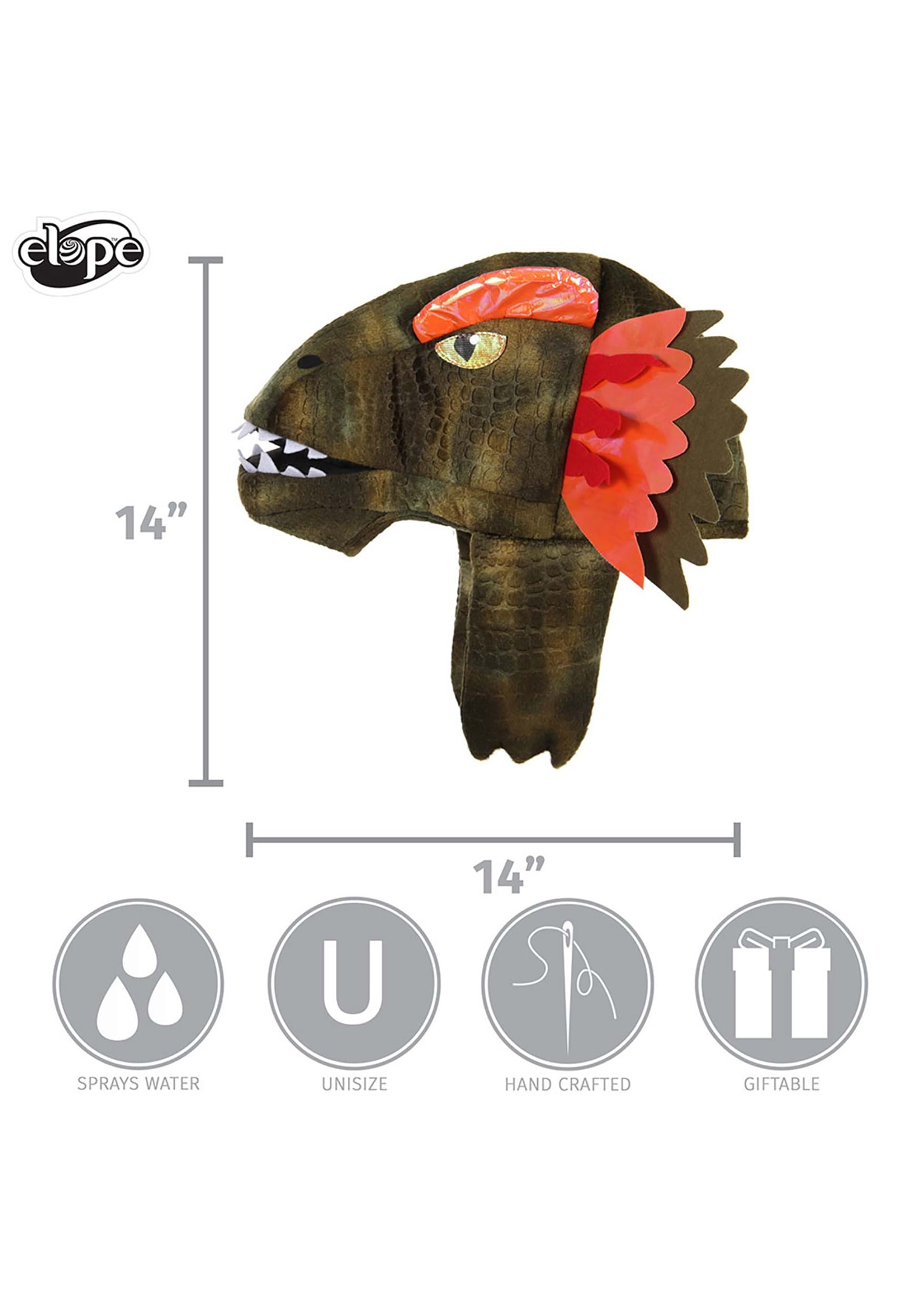 Dilophosaurus , Sprazy Toy Hat