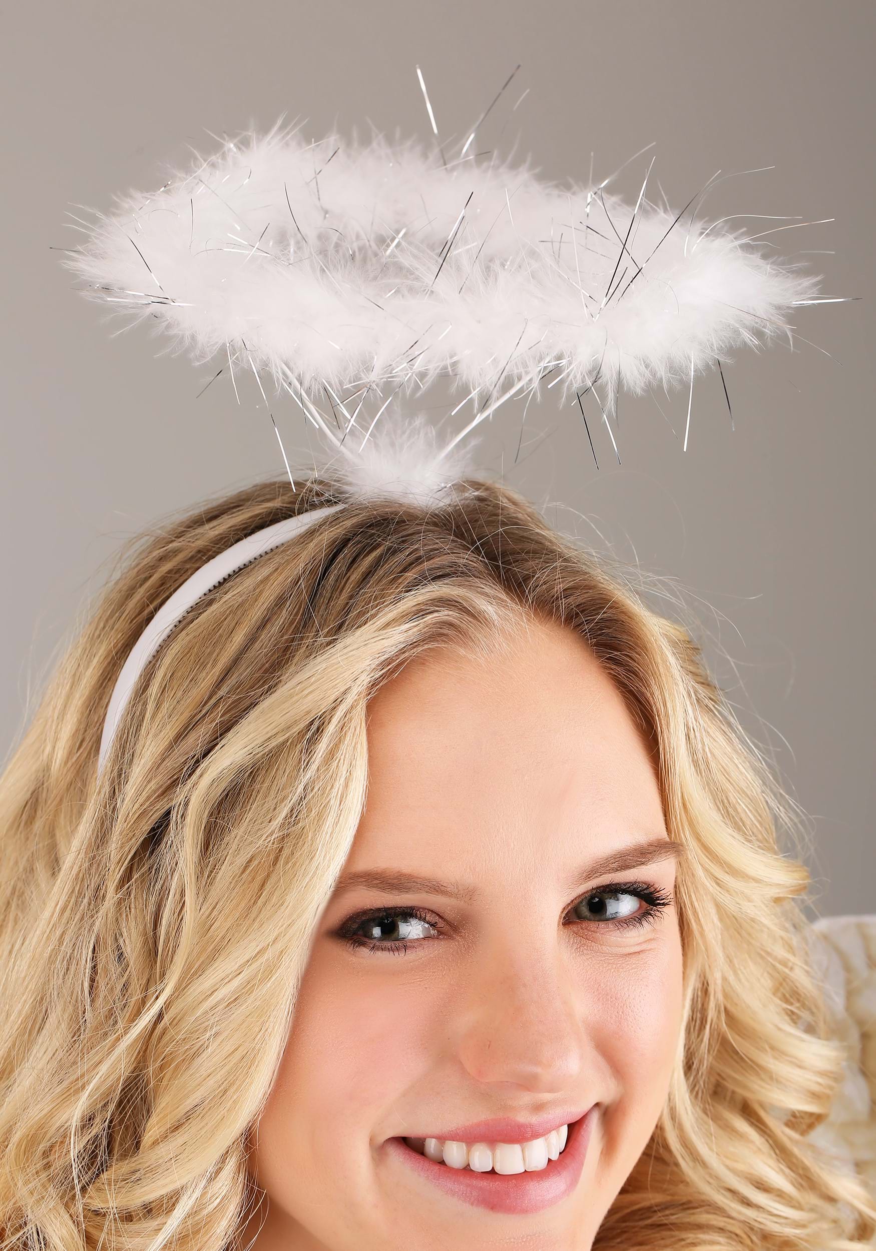 White Angel Halo Halloween Headband , Angel Costume Accessories
