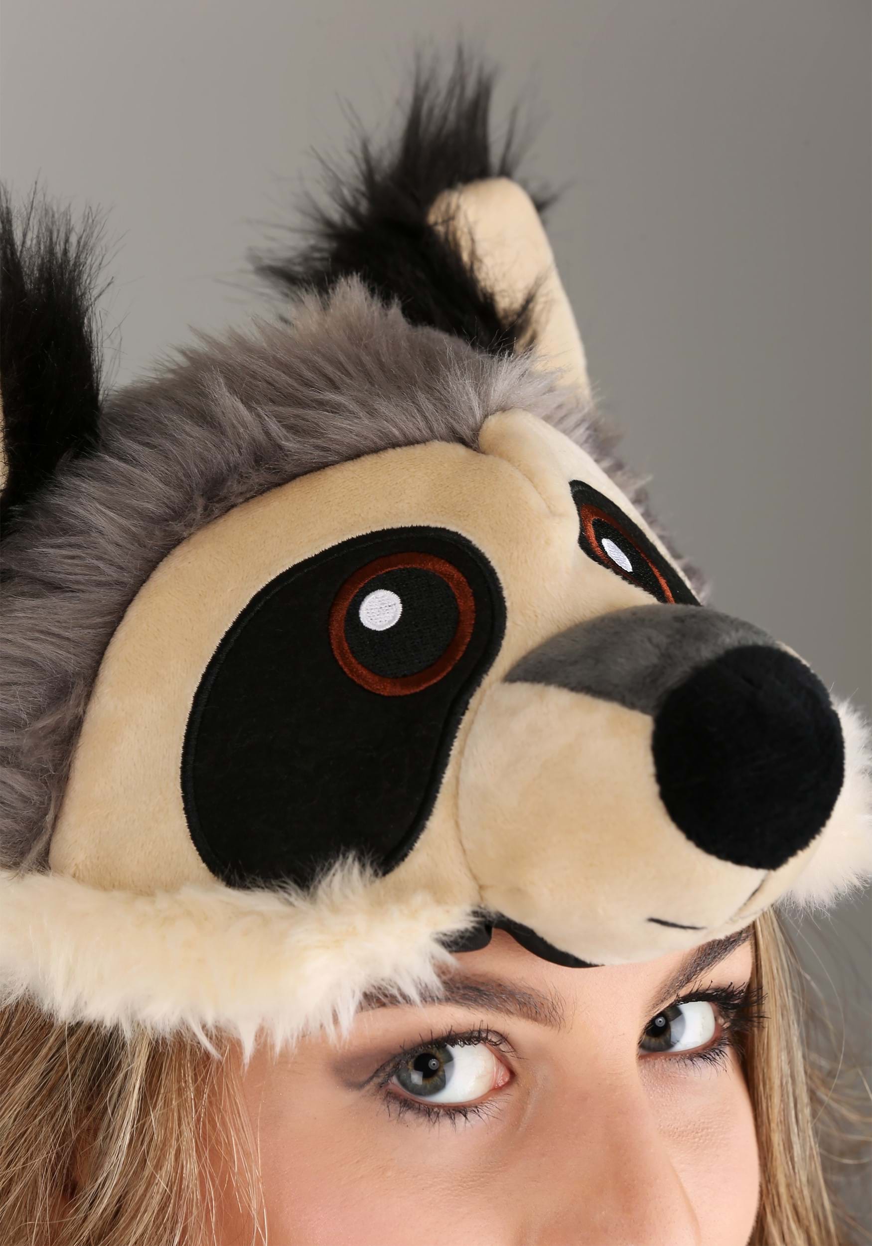 Raccoon Plush Headband & Tail Costume Kit