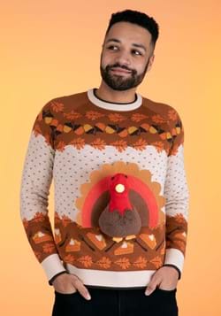 3D Turkey Ugly Holiday Sweater