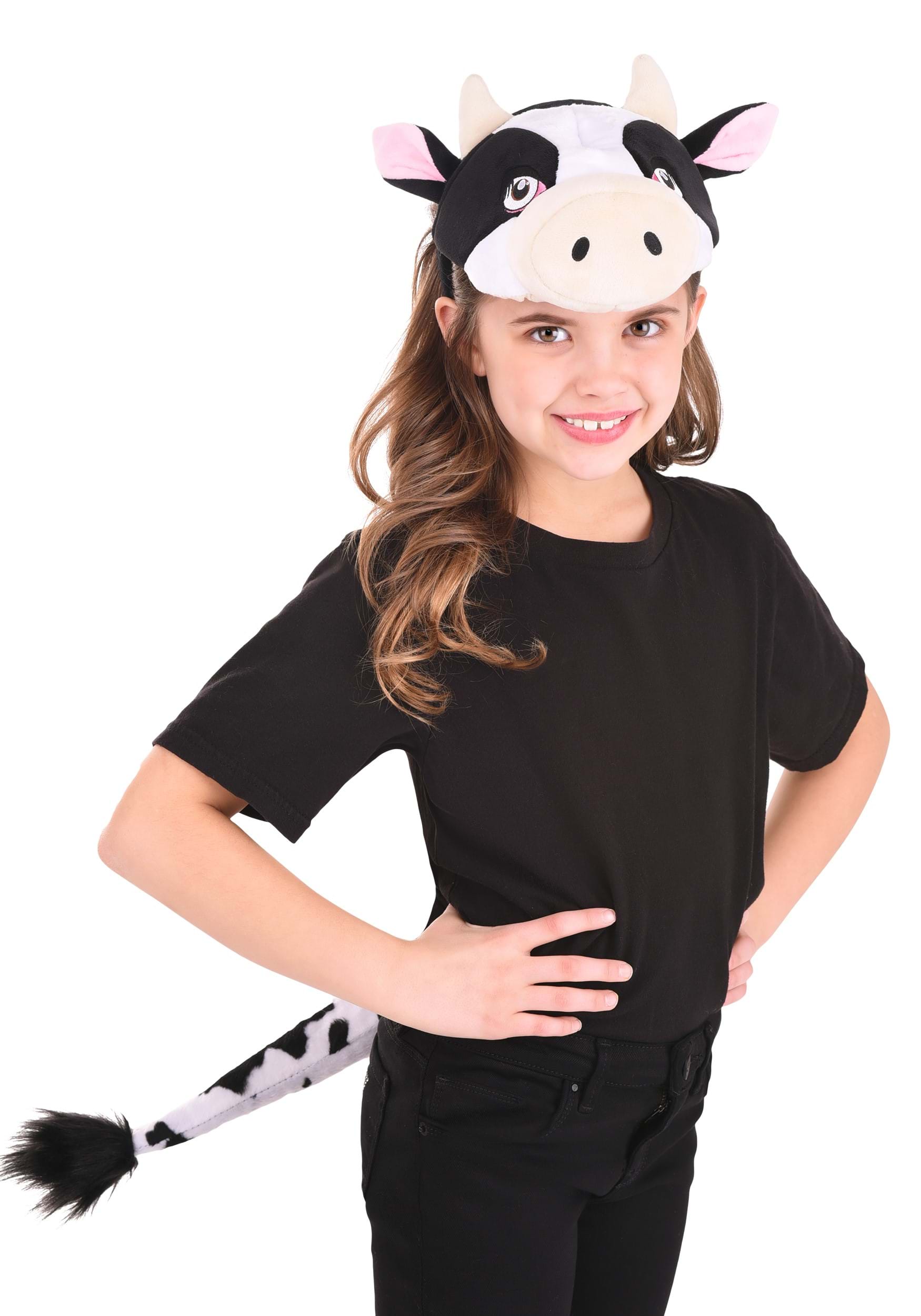 Cow Soft Headband & Tail Accessory  Kit