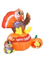 Inflatable 6 FT Thanksgiving Turkey on Pumpkin Alt 2