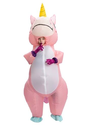 Inflatable Child Pink Unicorn Costume