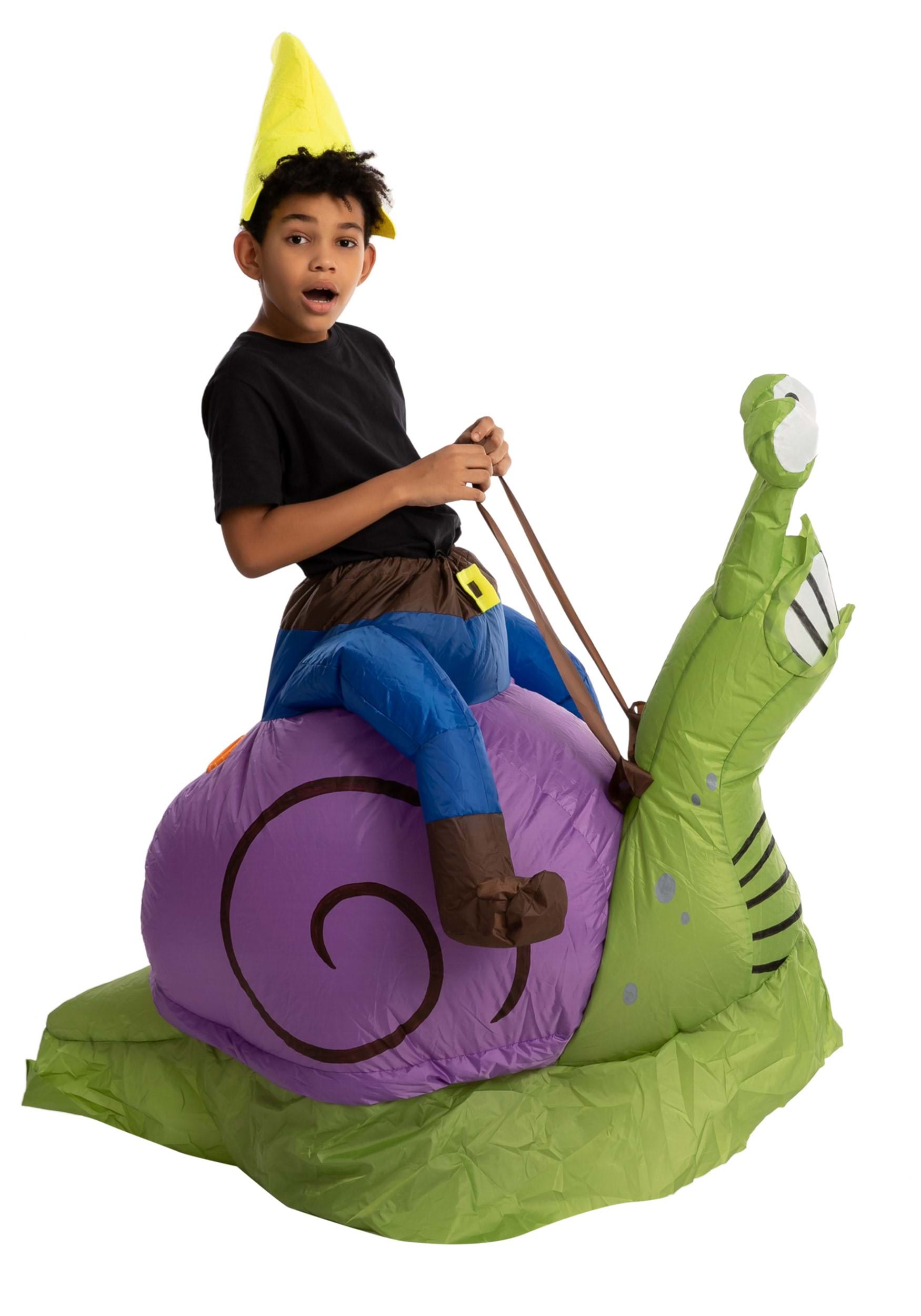 Kids Inflatable Grumpy Snail Ride-On Costume