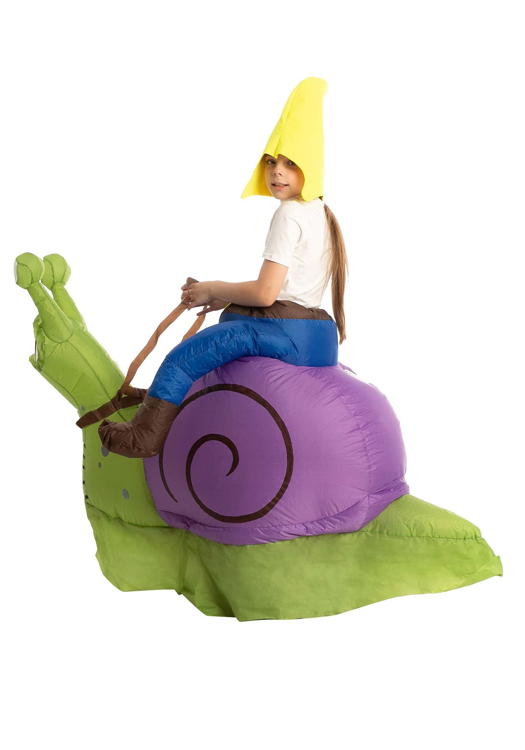 Kids Inflatable Grumpy Snail Ride-On Costume
