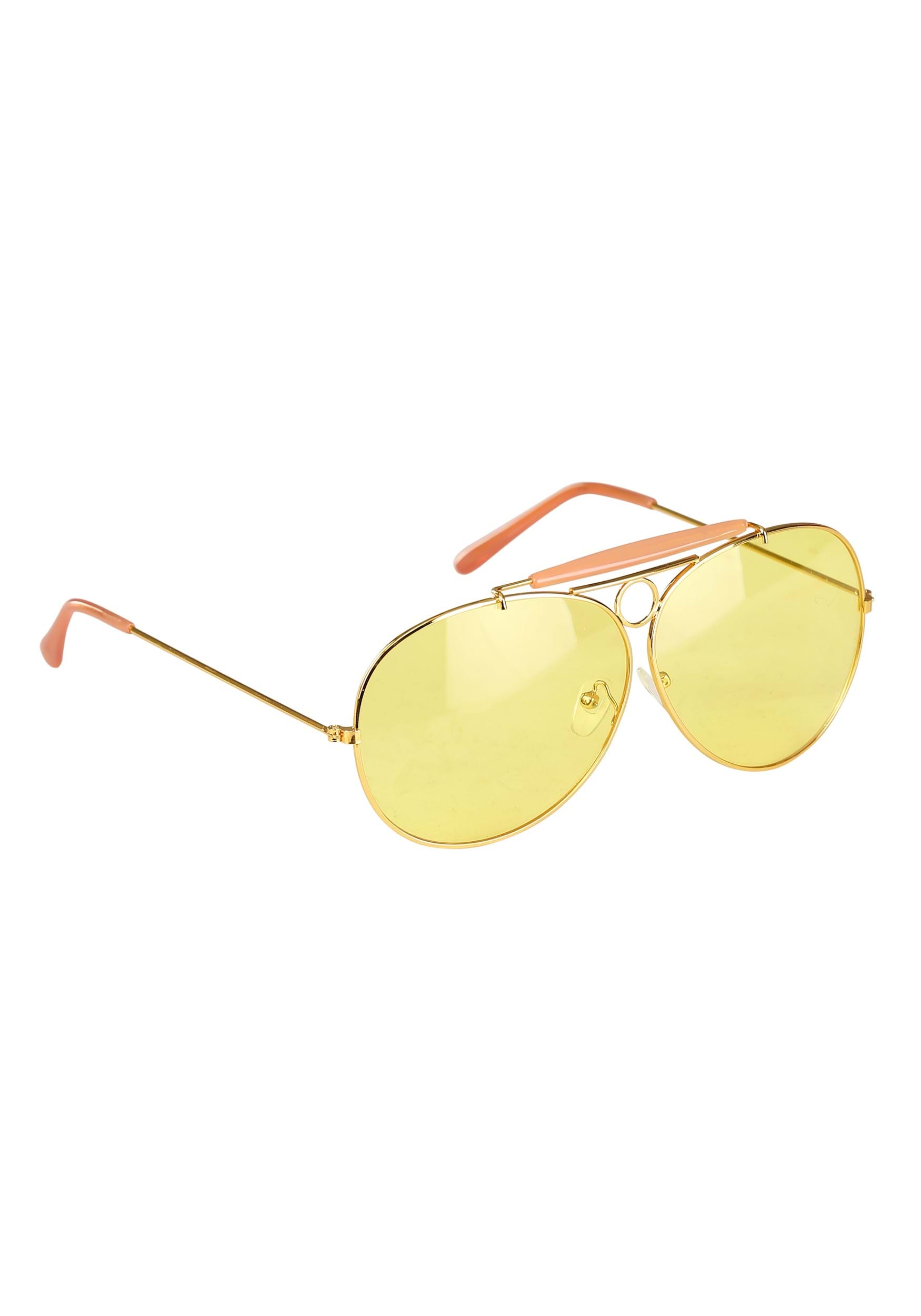 Glasses Yellow Aviator