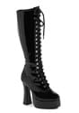 Womens Black Lace Knee High Boots