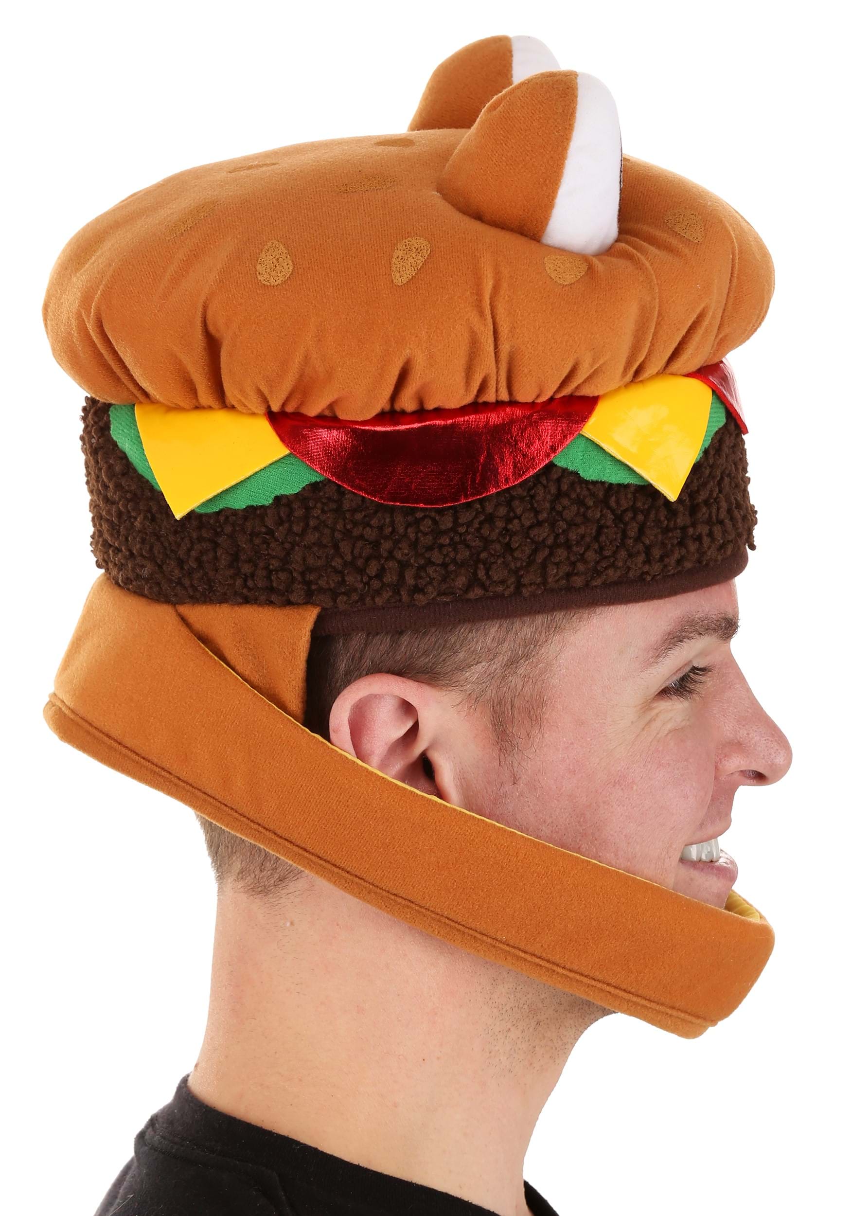 Cheeseburger Soft Jawesome Costume Hat , Food Costume Accessories