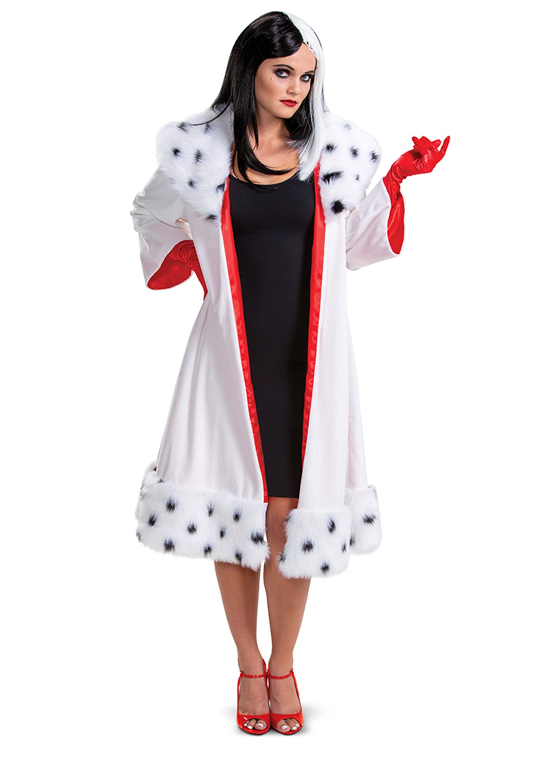 Deluxe 101 Dalmatians Animated Cruella Jacket Women's Costume