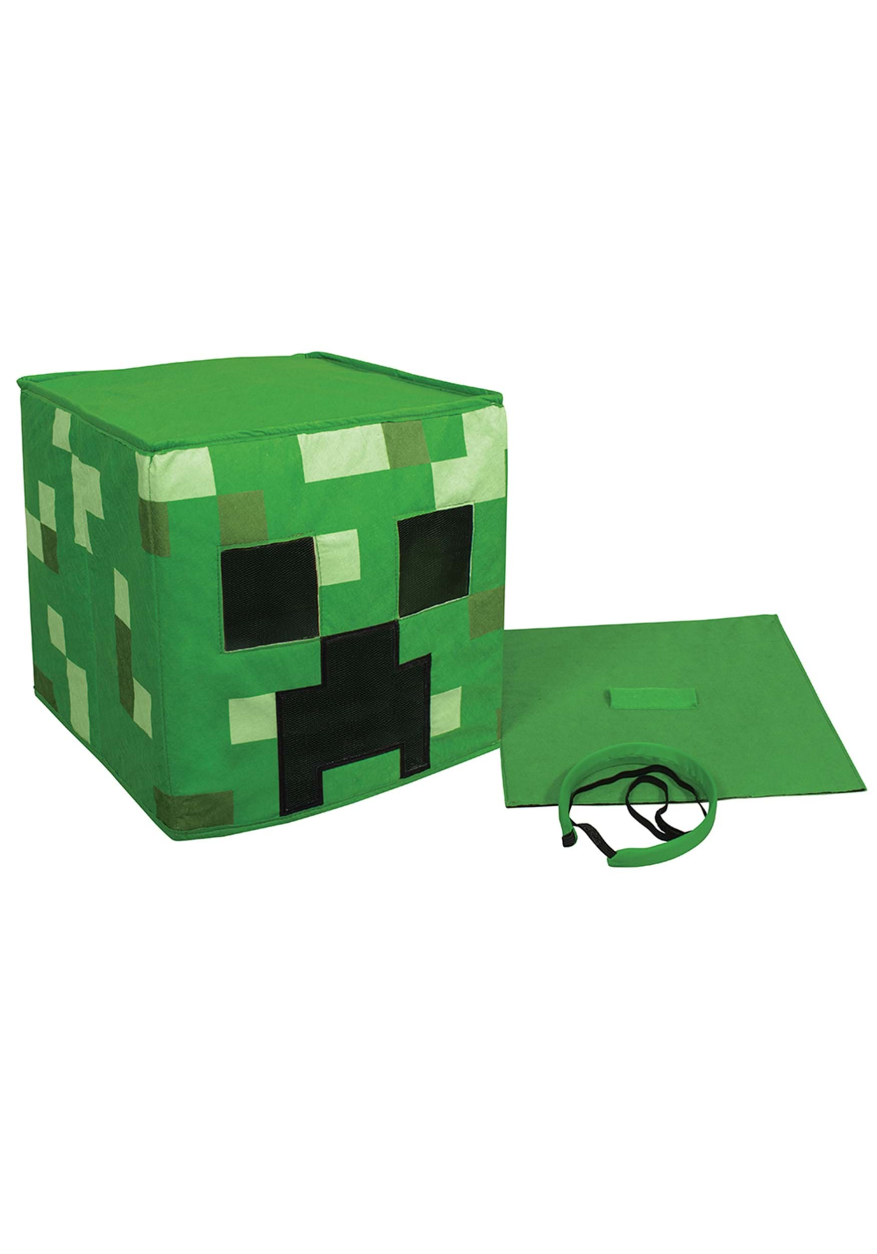 Adult Minecraft Creeper Block Head Mask