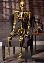 60" Gold Life Size Posable Skeleton Prop Alt 2